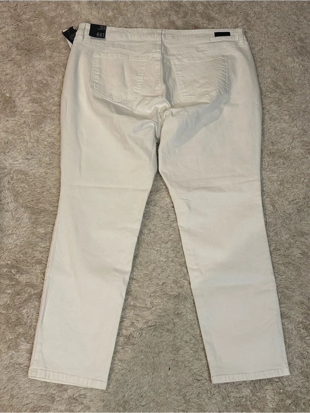 NWT Kut from the Kloth High Rise Fab Ab Straight Leg White Jeans - 18W